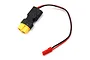 An XT60 to JST adapter cable with a yellow XT60 connector and a red JST connector connected by black and red wires.