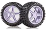 HSP 2.3" Rear Buggy Tyres on White Rims - Wheels 2Pcs 06026F