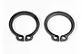 Two black metal 14mm snap rings for RC vehicles shown against a plain white background.