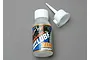 A bottle of Traxxas 10K weight differential lube with its white applicator cap removed and placed beside it on a grey surface.