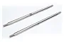 Two silver-coloured metal turnbuckles for RC vehicles, shown against a plain white background.