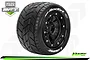 Louise 3.3" 1/10 Maxx 4S MT-Rocket MFT Tyres on (1/2 Offset) Black Rims - Beadlocked Wheels 2Pcs L-T3328SB