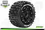 Louise 3.3" 1/10 Maxx 4S MT-Pioneer MFT Tyres on (1/2 Offset) Black Rims - Beadlocked Wheels 2Pcs L-T3329SB