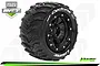 A Louise MT-Cyclone RC monster truck wheel with a black beadlock rim and aggressive tread pattern, shown against a white background.