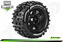 A single Louise 3.8 inch ST-Pioneer MFT RC monster truck wheel with a black rim and aggressive tread pattern, shown against a white background.