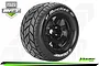 A single Louise 3.8 inch ST-Rocket MFT tyre mounted on a black RC wheel rim, shown against a white background with branding logos.