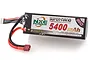NXE Super-Nano 5400mAh 60C hard case LiPo battery with a Deans connector and balance lead.