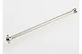 A single silver-coloured steel CV driveshaft for an RC vehicle, shown against a plain white background.