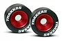 Traxxas Red Aluminium Wheelie Bar Wheels w/ Bearings & Axles 5186