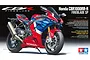 Tamiya 1/12 scale Honda CBR1000RR-R Fireblade SP model kit box art featuring a red, white, and blue motorcycle.