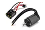 Hobbywing EzRun Max6 ESC and 5687SL brushless motor combo set on a white background.