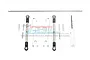GPM Racing silver aluminium sway bar upgrade kit for RC cars including turnbuckles, mounting brackets, screws, and a drill bit.