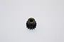 A black 14T 1Mod pinion gear for an RC car, shown from a top-down angle on a white background.