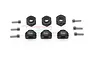 Six black aluminium 12mm wheel hexes for TRX-6 with 6mm thickness and included metal pins, arranged on a white background.