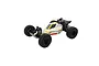 ECX AMP DB 1/10 scale 2WD electric desert buggy in yellow and white, shown from a high-angle studio shot.