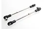 Two Traxxas 3x70mm front sway bar linkages featuring metal turnbuckles and black plastic rod ends on a white background.