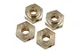 Yeah Racing SCX10 III & Capra High Mass Brass 12mm Hexes 4Pcs AXSC-019