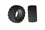 Two black ARRMA dBoots Copperhead2 RC monster truck tyres shown from different angles against a white background.