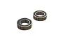 Two ARRMA metal shielded ball bearings shown from an angled perspective against a white background.