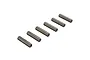 A set of six ARRMA 3.5x14.8mm metal drive pins arranged in a diagonal row against a plain white background.