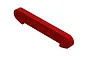 A red anodized aluminium rear outside suspension arm pin brace for ARRMA 1/5 8S RC vehicles.