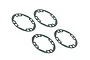 Four ARRMA 1/5 8S BLX differential gaskets arranged on a plain white background.
