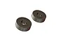 Two ARRMA metal shielded ball bearings shown from an angled perspective against a white background.