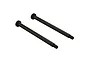 Two black metal hinge pins for ARRMA 1/5 8S RC vehicles, shown against a white background.