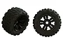 ARRMA 4.9" DBoots Copperhead2 SB MT Tyres on Black Rims - Glued Wheels 2Pcs ARA550061