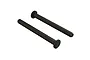 Two black metal chassis brace pins for ARRMA 1/5 8S RC vehicles, shown against a white background.