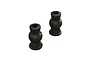 Two black ARRMA pivot balls with a hexagonal hole in the top, shown against a white background.