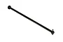 A single black metal CVD drive shaft for an ARRMA 1/5 scale RC vehicle, shown against a plain white background.