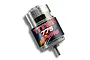 Traxxas Titan 775 10-turn brushed RC motor with a metallic silver housing and a branded black, red, and yellow label.