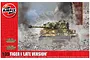 Airfix 1/35 scale Tiger I Late Version tank model kit box art featuring a camouflaged tank in a war-torn urban setting.