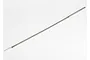 A long, thin, silver-coloured metal flex shaft for an RC boat, shown against a plain white background.