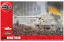 Airfix 1/35 scale King Tiger tank plastic model kit box art featuring a tank in a war-torn city setting.