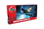 Airfix 1/48 scale Boulton Paul Defiant NF.1 plastic model kit box showing an illustration of the aircraft in combat.