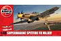 Airfix 1/48 scale Supermarine Spitfire FR Mk.XIV plastic model kit box art featuring an illustration of the aircraft in flight.