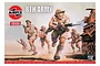 Airfix 1/76 scale WWII British 8th Army Infantry plastic model kit box art showing soldiers running alongside a tank.