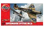 Airfix 1/72 scale Supermarine Spitfire Mk.IA plastic model kit box art showing a Spitfire in aerial combat against a German aircraft.