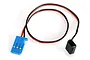 Traxxas RPM sensor with a blue three-pin connector and a black sensor head connected by a short red, white, and black wire.