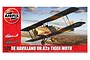 Airfix 1/72 scale De Havilland DH.82a Tiger Moth plastic model kit box art showing the biplane in flight over a landscape.