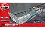 Airfix 1/72 scale Higgins LCVP landing craft plastic model kit box art showing a camouflaged boat on water with crew figures.