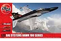 Airfix 1/72 scale BAE Systems Hawk 100 Series plastic model kit box art featuring a BAE Hawk jet in flight.