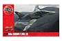 Airfix 1/72 scale BAE Hawk T.Mk.1A plastic model kit box art showing a camouflaged jet flying over a mountainous landscape.