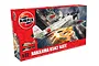 Airfix 1/72 scale Nakajima B5N2 Kate model kit box showing an illustration of the aircraft in flight over a battleship.