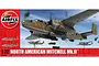 Airfix 1/72 scale North American Mitchell Mk.II plastic model kit box art featuring a B-25 bomber in flight dropping bombs.