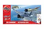 Airfix 1/72 Grumman F4F-4 Wildcat & Mitsubishi Zero Dogfight Fighter Double Scaled Plastic Model Kit Medium Starter Set A50184