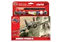 Airfix 1/72 scale Hawker Typhoon IB plastic model kit starter set in original packaging, including paints, brush, and poly cement.