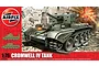Airfix 1:76 scale Cromwell IV Tank plastic model kit box art showing a green tank firing in a war-torn urban setting.